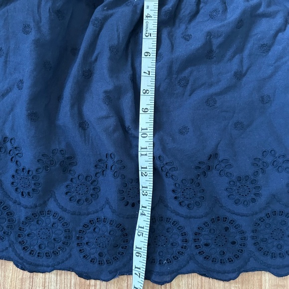 H&M Blue Embroidered Mini Skirt Sz 14 - Picture 5 of 6